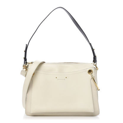 Chloe Calfskin Medium Roy Bag Natural White 1 of 16