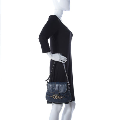 Gucci Guccissima Wave Flap Bag Blue 2 of 10