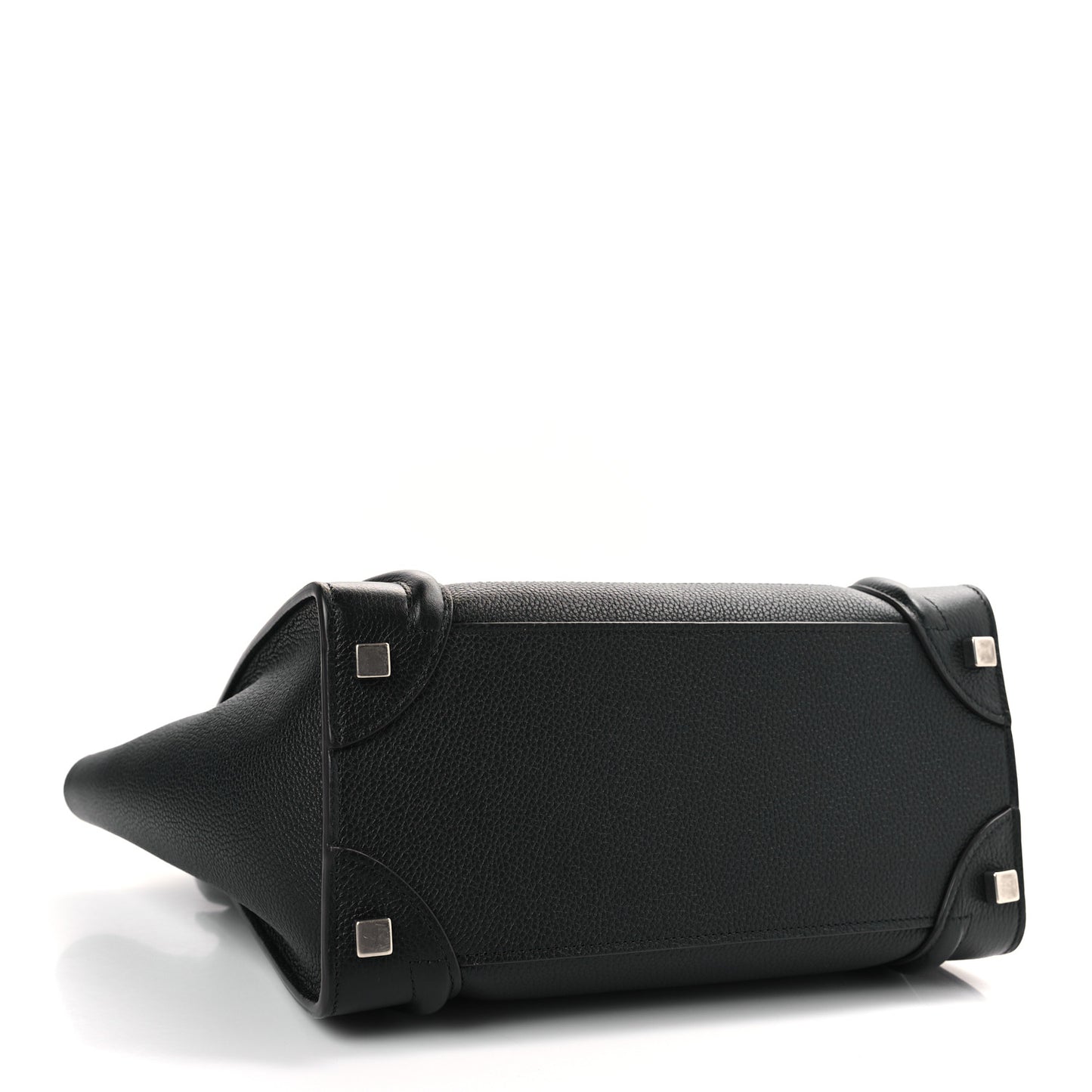 Drummed Calfskin Micro Luggage Black