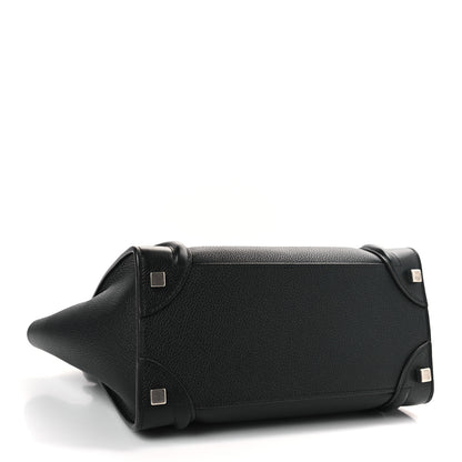 Celine Drummed Calfskin Micro Luggage Black 4 of 10