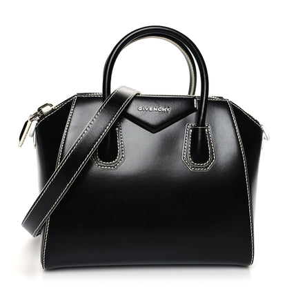 Givenchy Calfskin Contrast Topstitch Small Antigona Black White 1 of 14