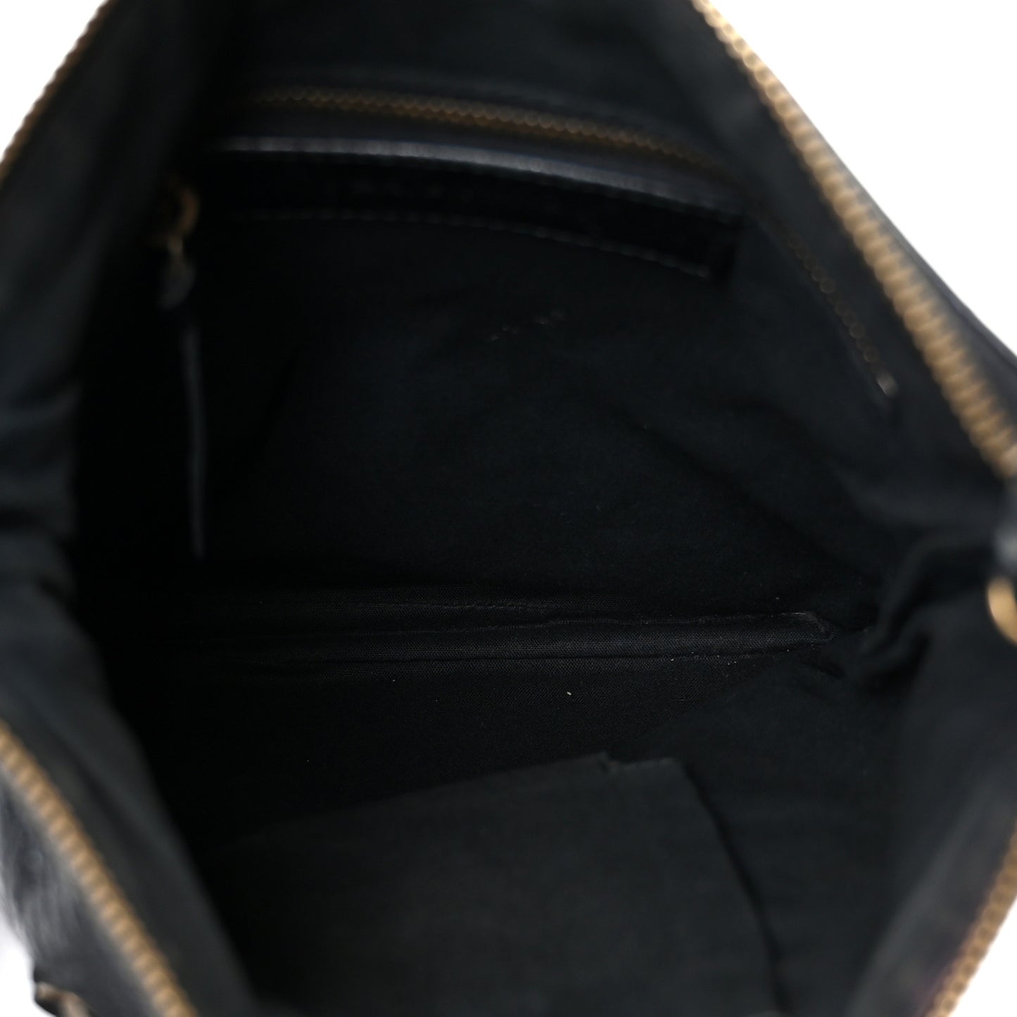 Agneau Classic Hardware Flat Crossbody Black
