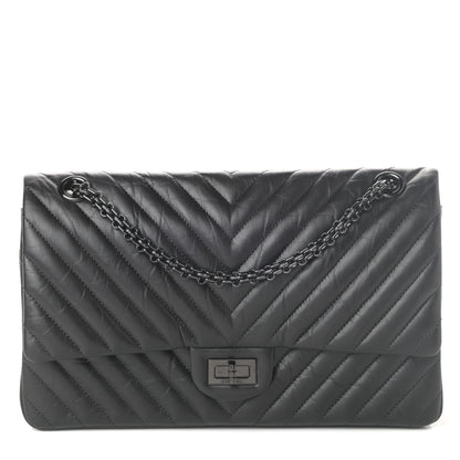 Chanel Aged Calfskin Chevron Quilted 2.55 Reissue 226 So Black 1 of 9
