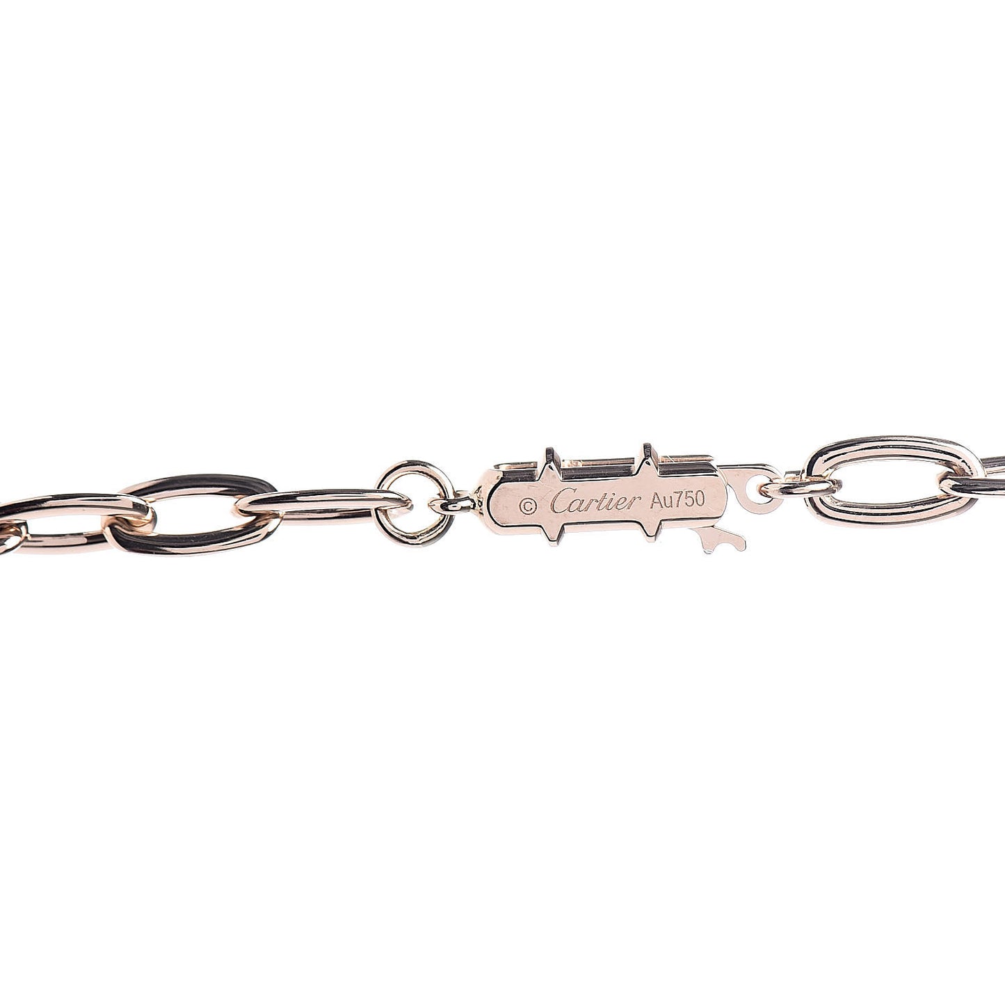 18K Pink Gold Diamond Juste Un Clou Chain Necklace