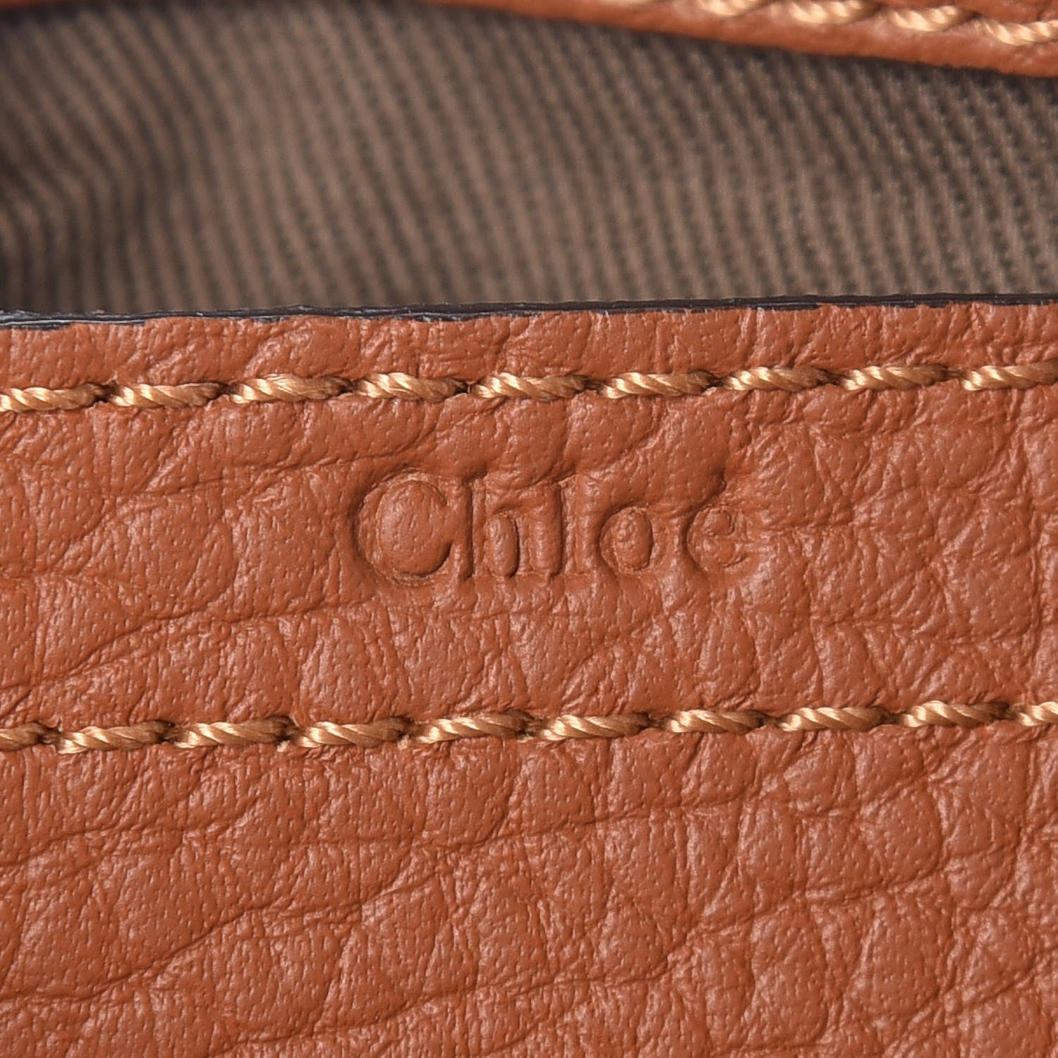 Chloe Calfskin Mini Marcie Round Crossbody Bag Tan 6 of 9