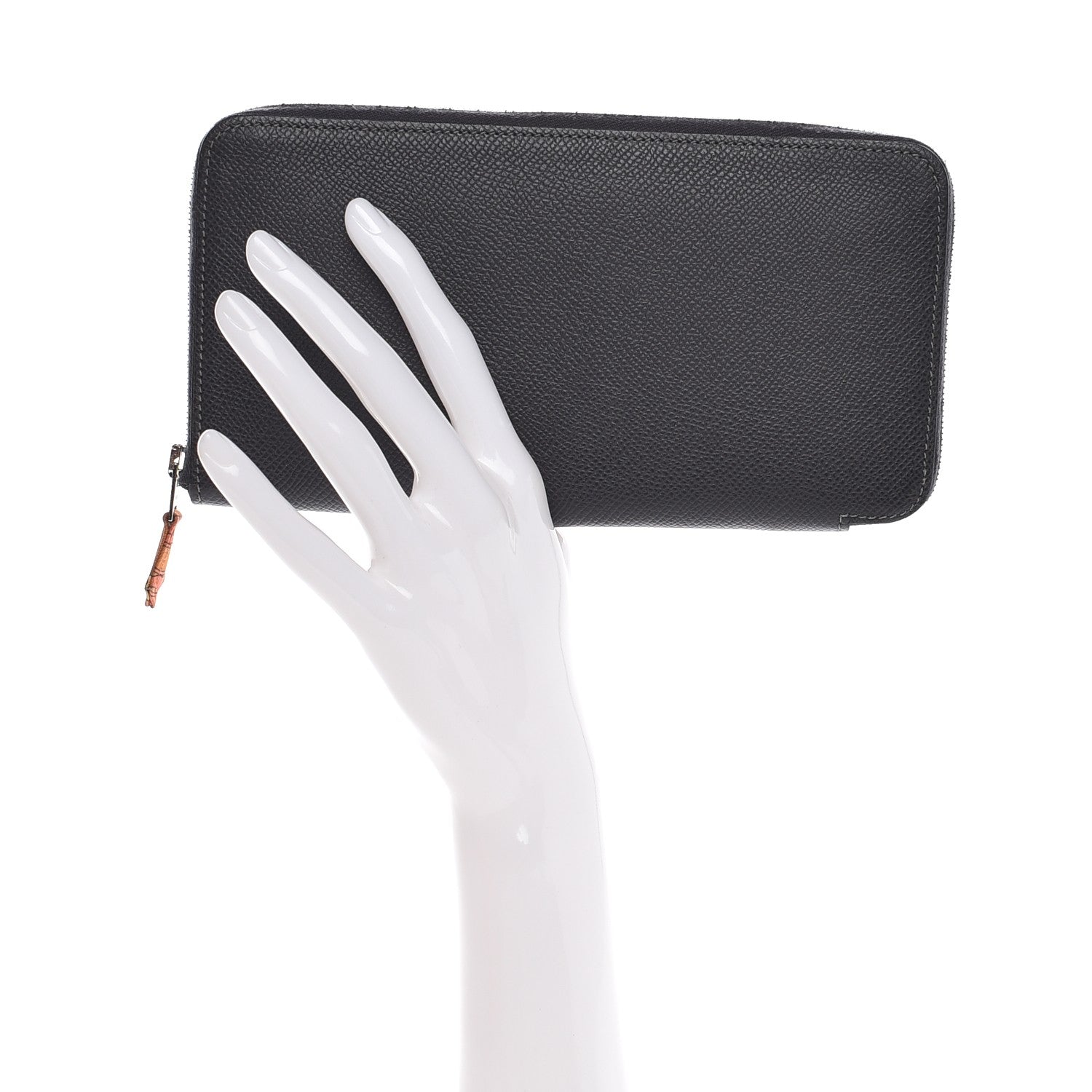 Hermes Epsom Silk'In Wallet Graphite Potiron 2 of 8