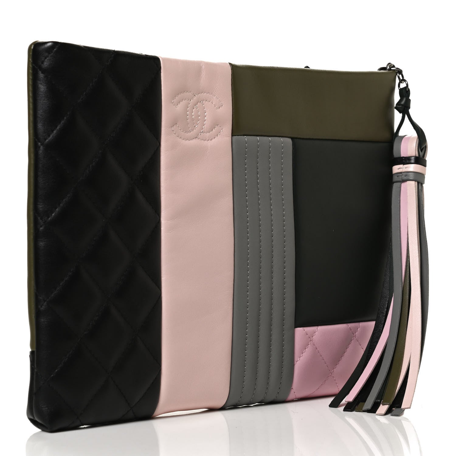 Chanel Lambskin Patchwork Large Cosmetic Case Multicolor 5 of 20