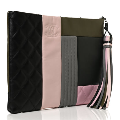Chanel Lambskin Patchwork Large Cosmetic Case Multicolor 5 of 20
