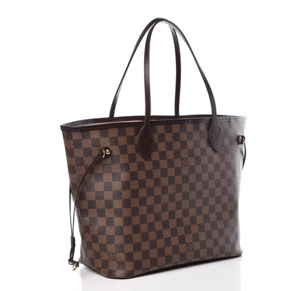Louis Vuitton Damier Ebene Neo Neverfull MM Rose Ballerine 4 of 12