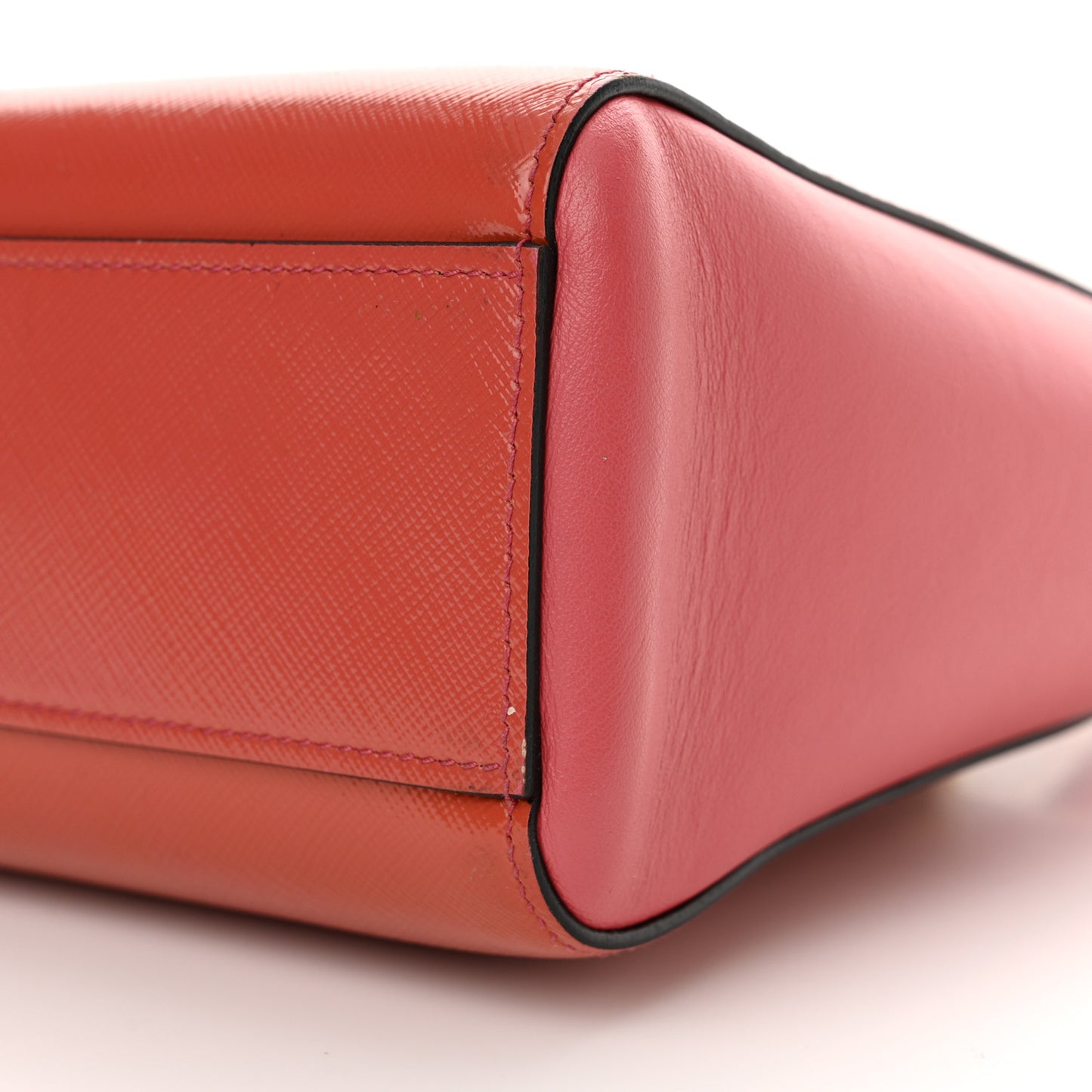 Saffiano Soft Calfskin Double Handle Satchel Bruyere