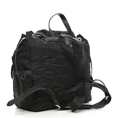Prada Tessuto Nylon Saffiano Vela Quilted Backpack Black 3 of 10