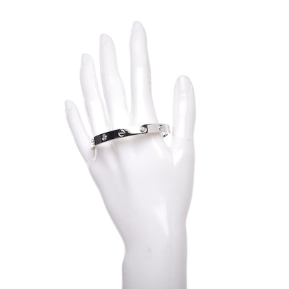 Cartier 18K White Gold 6 Diamond LOVE Bracelet 17 2 of 4