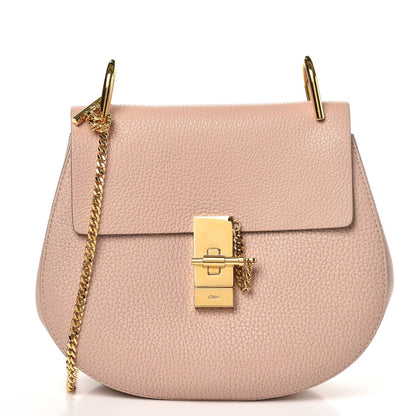 Chloe Grained Lambskin Drew Shoulder Bag Cement Pink 1 of 7