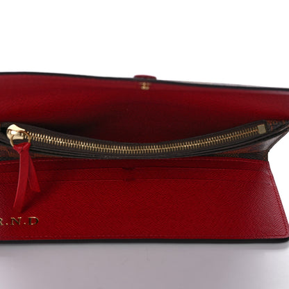 Louis Vuitton Damier Ebene Josephine Wallet Red 6 of 13