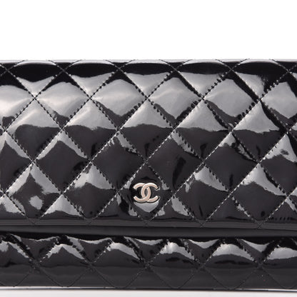 Chanel Patent Calfskin Quilted Beauty CC Clutch Black 10 of 11