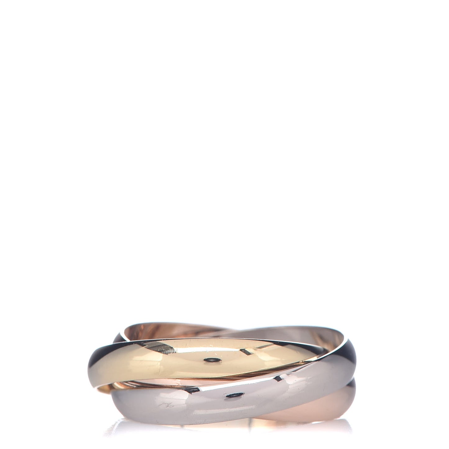 18K Pink Yellow White Gold Small Trinity Ring 47 4.25