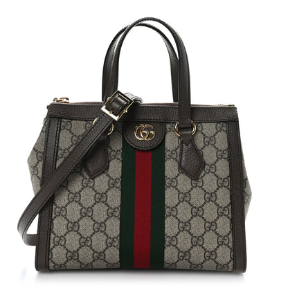 Gucci GG Supreme Monogram Small Ophidia Tote Bag Brown 1 of 10