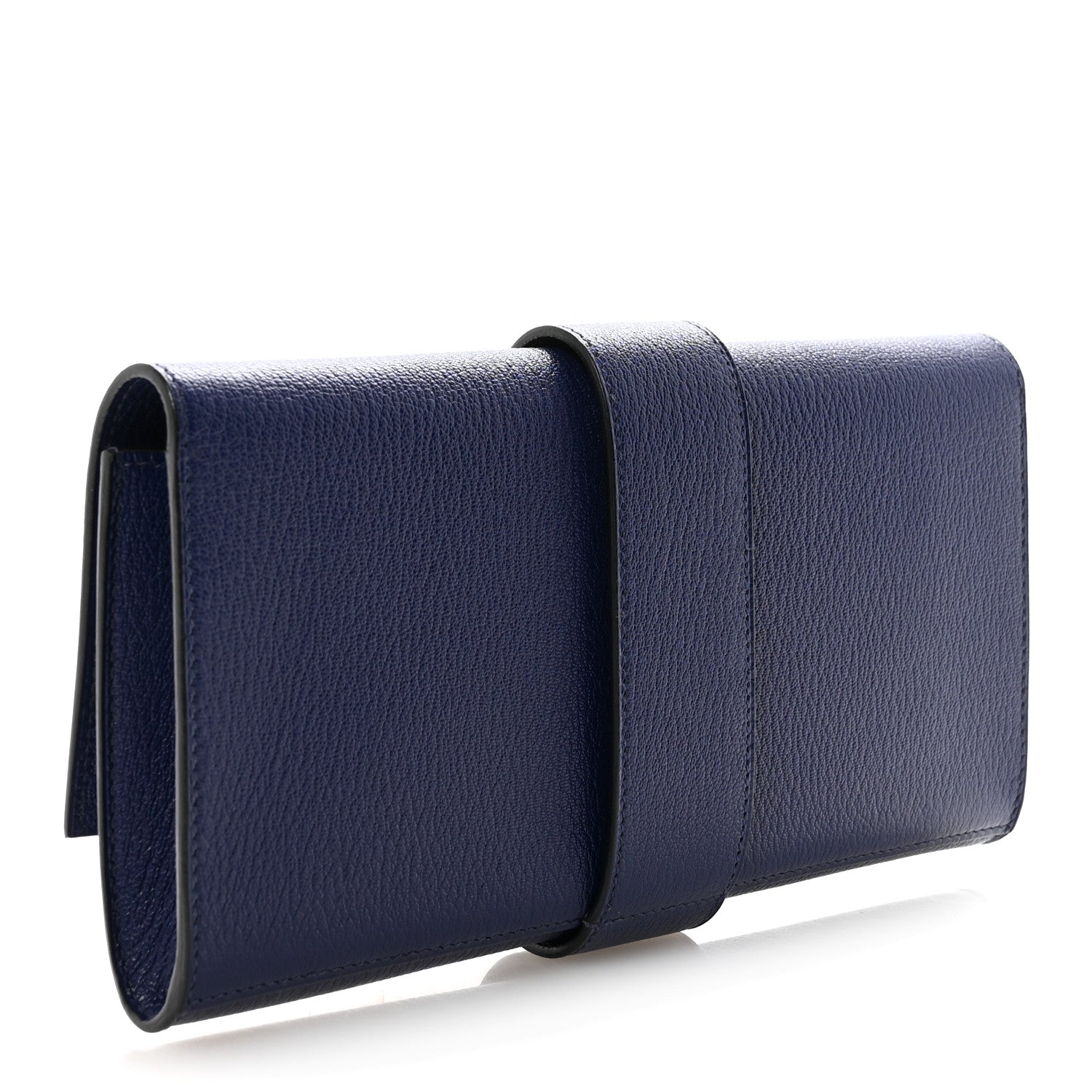Hermes Chevre Mysore Medor 23 Clutch Bleu Encre 3 of 10