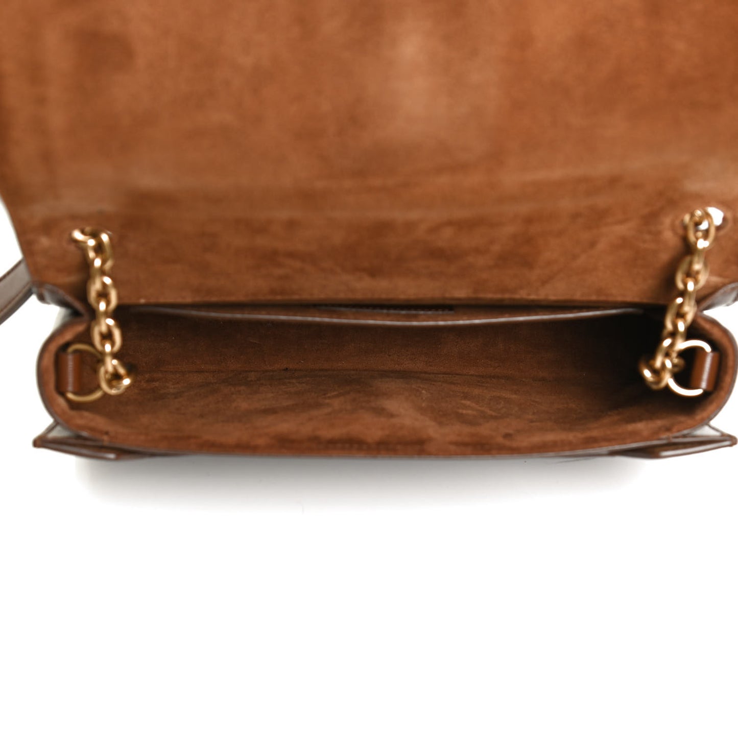 Suede Monogram Book Bag Brown
