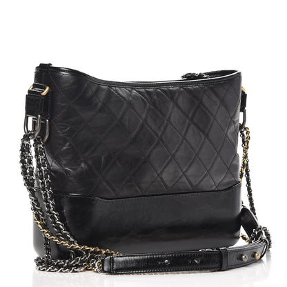 Chanel Aged Calfskin Quilted Medium Gabrielle Hobo Black 4 of 11