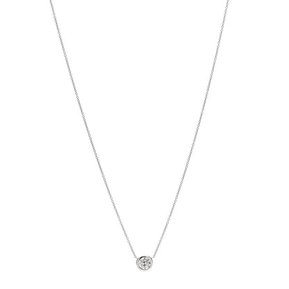 Roberto Coin 18K White Gold Diamond .50ct Diamonds by the Inch Pendant Necklace 1 of 6