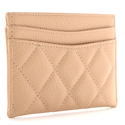 Chanel Caviar Quilted Card Holder Beige 3 of 8