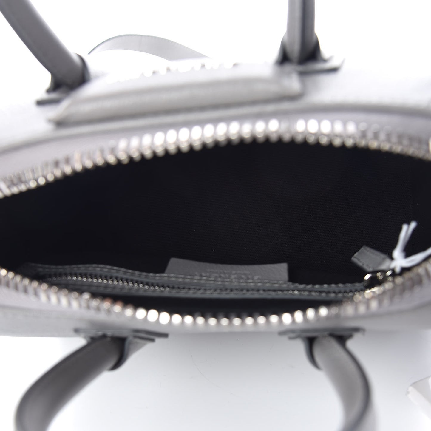 Sugar Goatskin Mini Antigona Pearl Grey