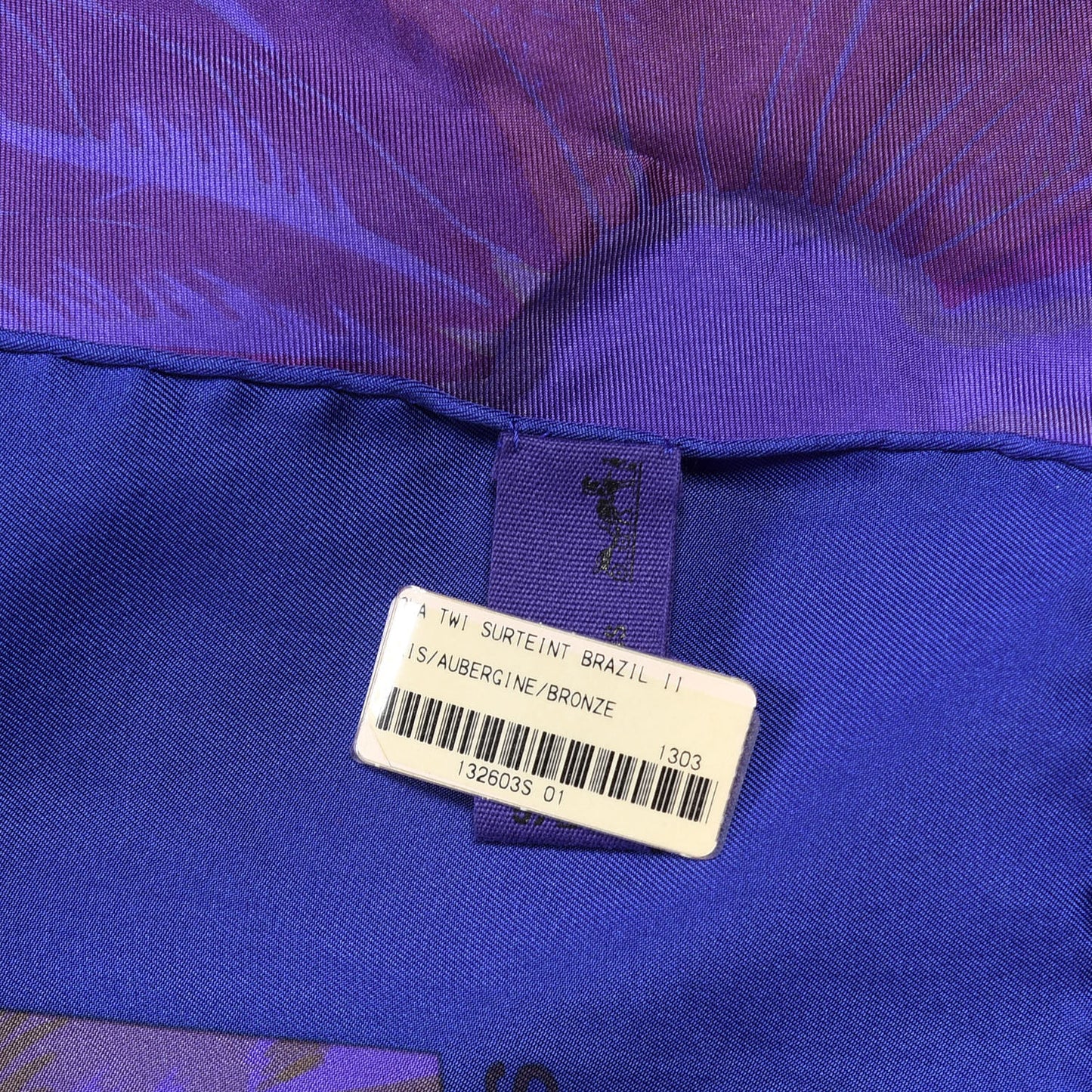 Silk Brazil Shawl 140 Iris Aubergine Bronze