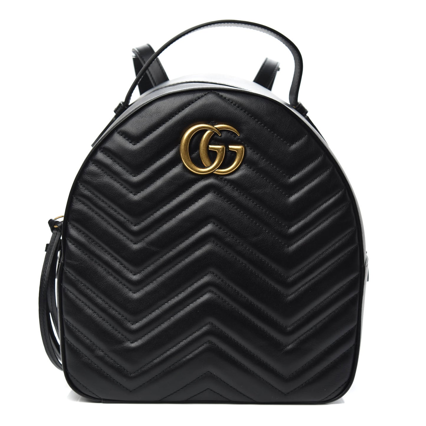 Calfskin Matelasse GG Marmont Dome Backpack Black