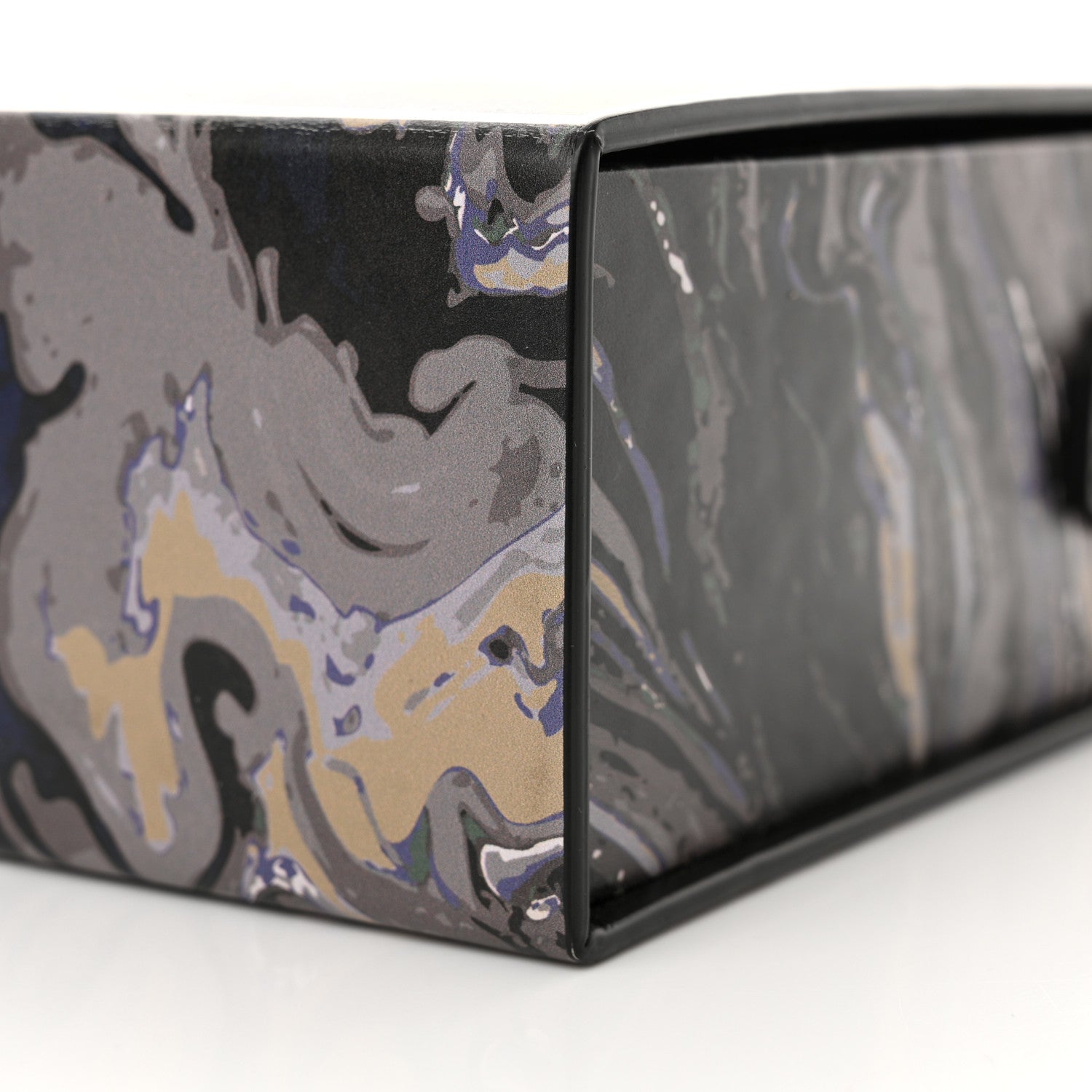 Fendi Calfskin Marble Logo Vertical Box Grigio Blue White 10 of 10