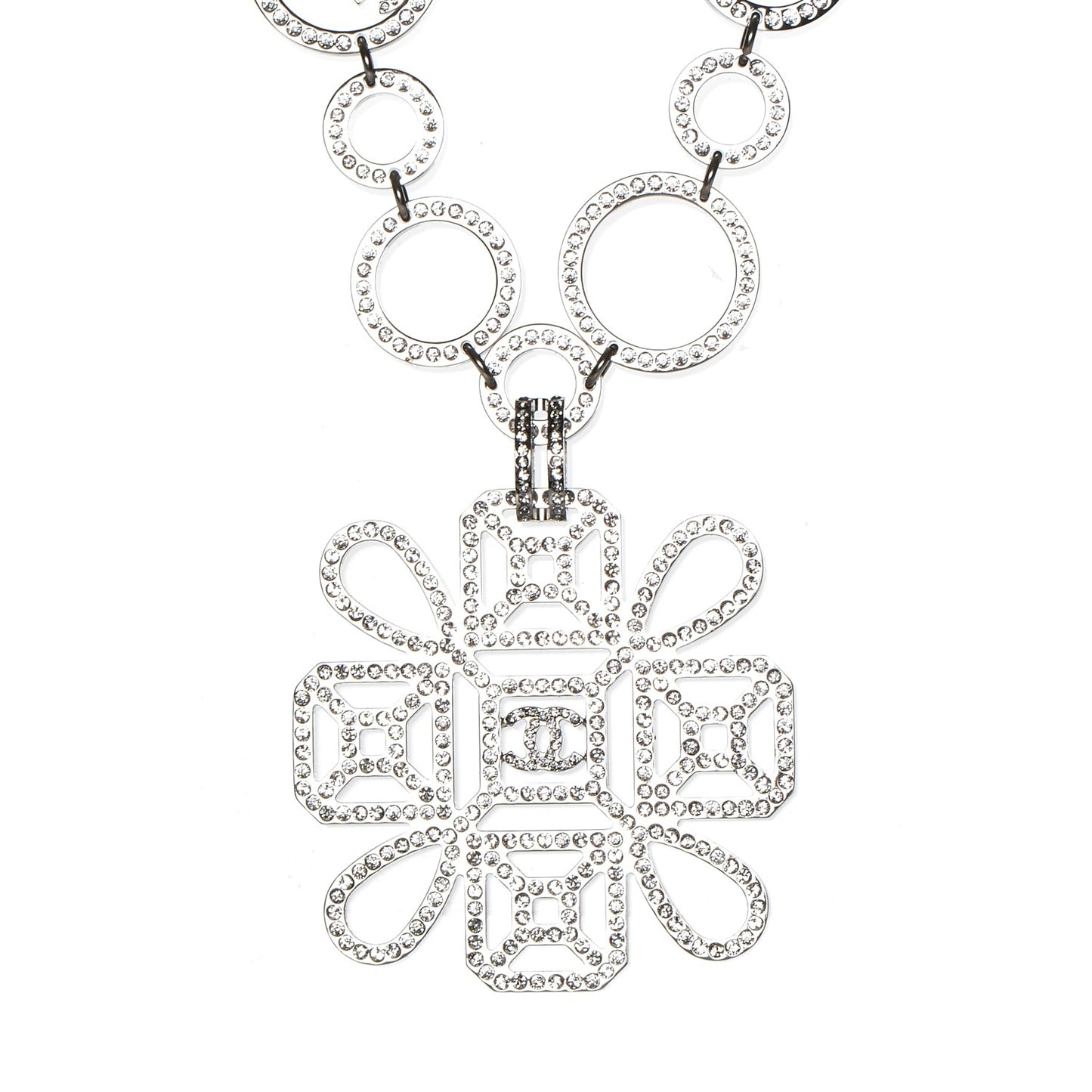 Crystal Strass Necklace Silver