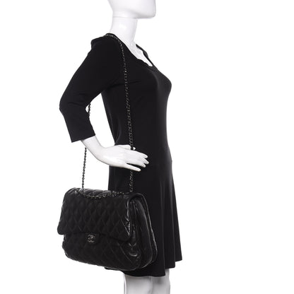 Chanel Lambskin Quilted 3 Large Flap Black 2 of 11