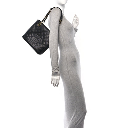 Chanel Caviar Quilted Petit Shopping Tote PST Black 2 of 10