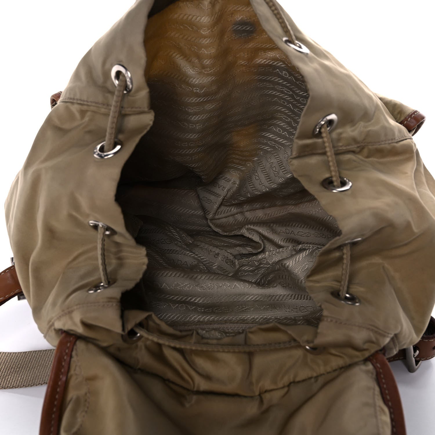 Prada Tessuto Nylon Vela Medium Backpack Beige 4 of 15