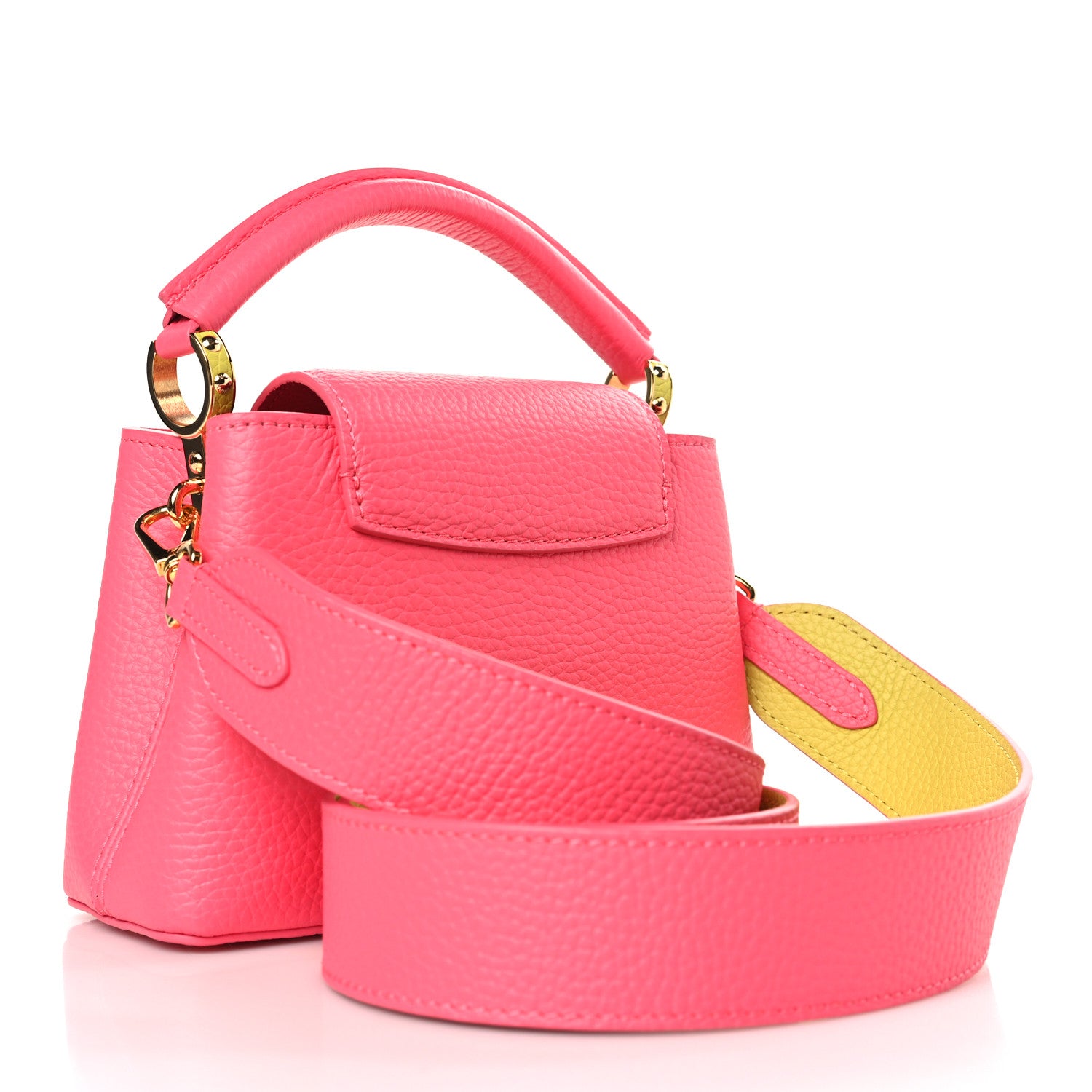Louis Vuitton Taurillon Capucines Mini Dragon Fruit Pink Cedrat 3 of 8