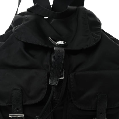 Prada Tessuto Nylon Saffiano Medium Backpack Black 9 of 9