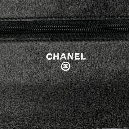 Chanel Patent Quilted Brilliant Wallet On Chain WOC Black 6 of 13