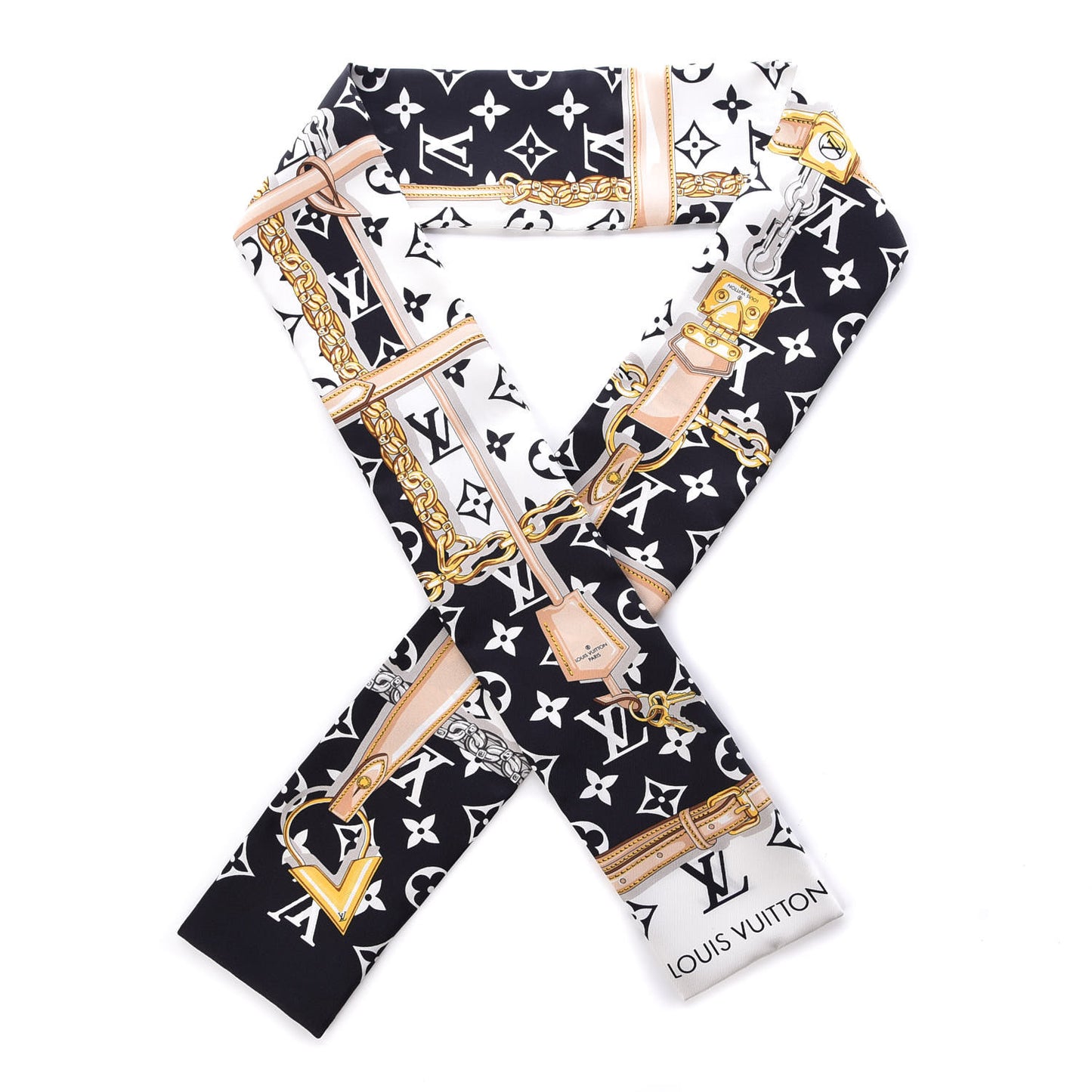 Silk Monogram Confidential Bandeau Black