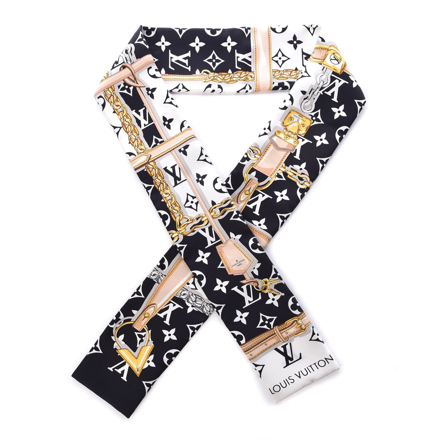 Louis Vuitton Silk Monogram Confidential Bandeau Black 1 of 6