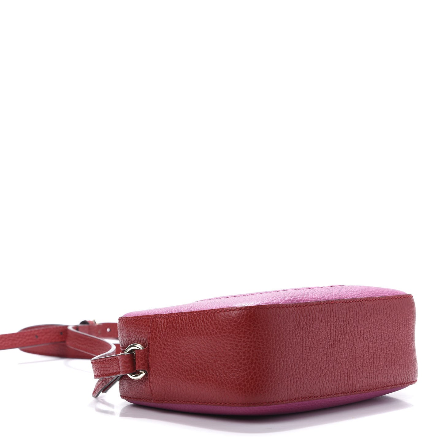 Dollar Calfskin Bi-Color Small Soho Disco Bag New Rosette Hibiscus Red