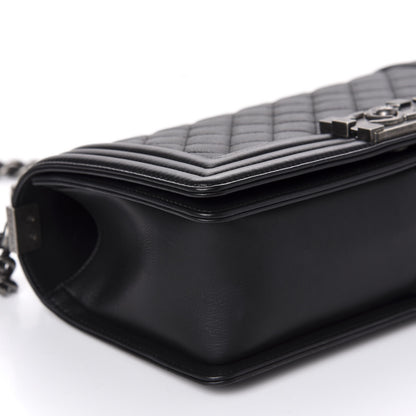 Chanel Calfskin Quilted Medium Boy Flap Black 6 of 10