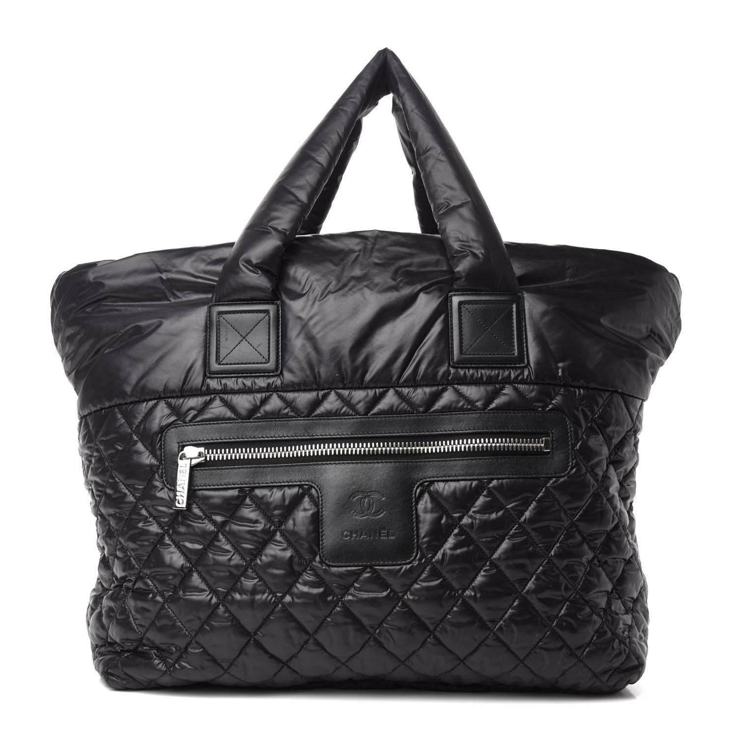 Chanel Nylon Quilted Large Coco Cocoon Tote Black 1 of 10