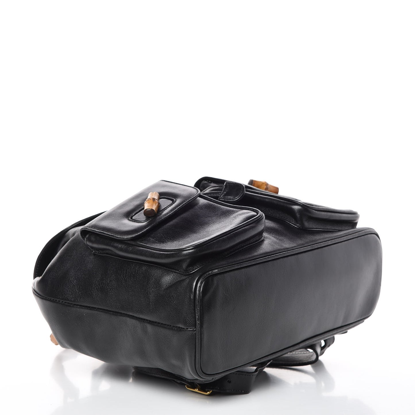 Calfskin Bamboo Backpack Black