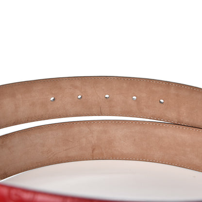 Gucci Guccissima Interlocking G 40mm Belt Red 4 of 6