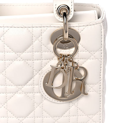 Christian Dior Lambskin Cannage Small My ABCDior Lady Dior White 8 of 12