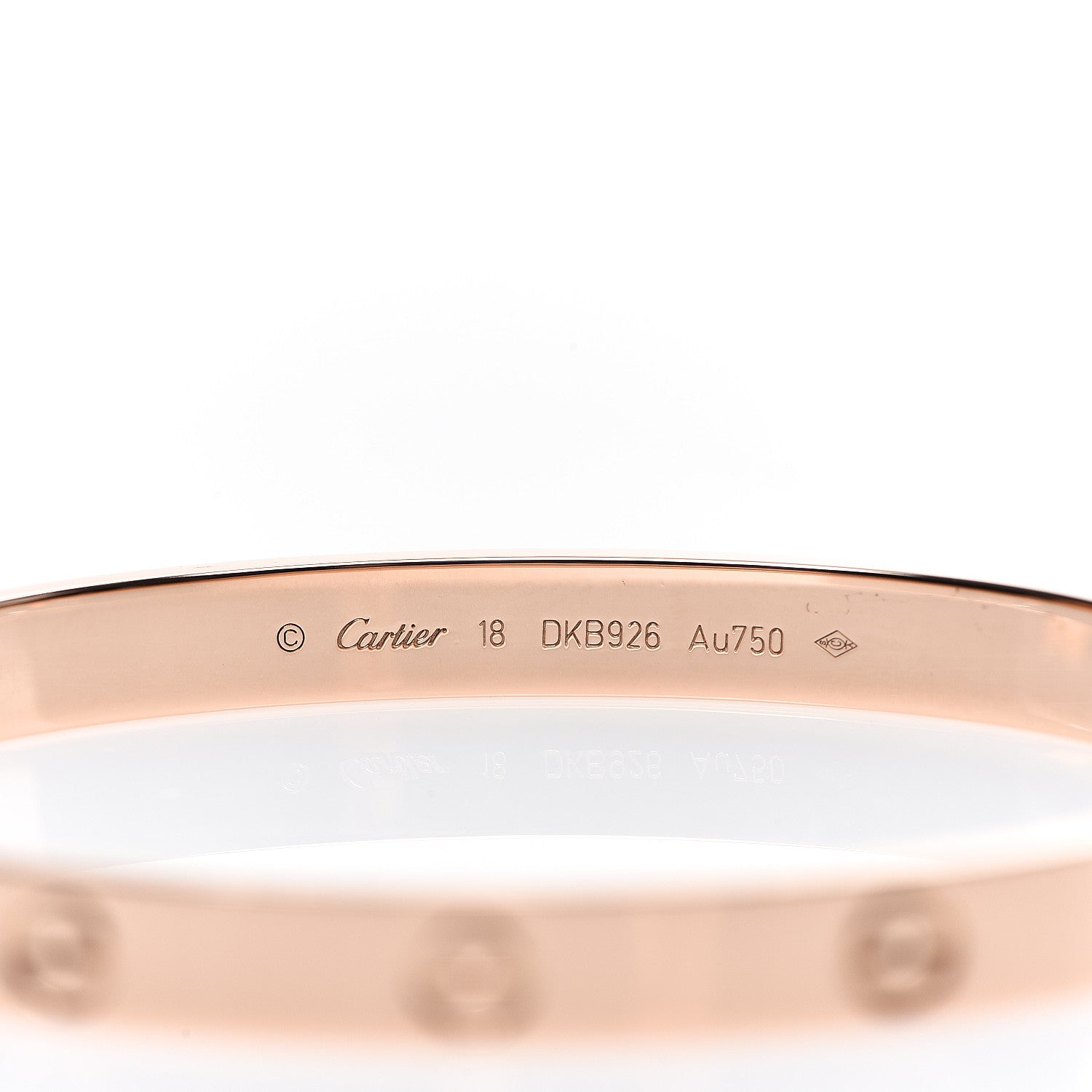 Cartier 18K Pink Gold LOVE Bracelet 18 3 of 4