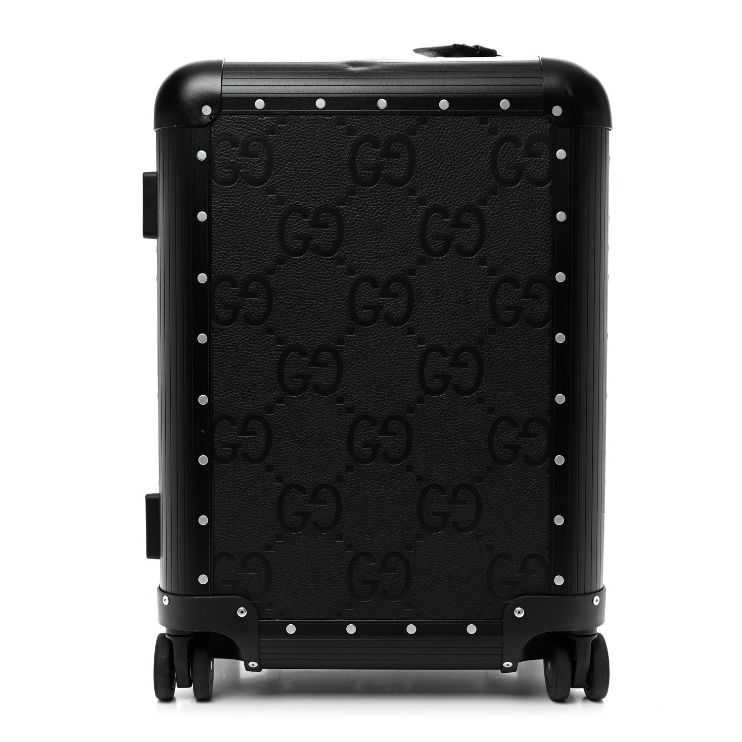 Gucci Aluminum GG Piuma Calfskin Jumbo GG Embossed Porter Cabin Plus Trolley Black 1 of 11