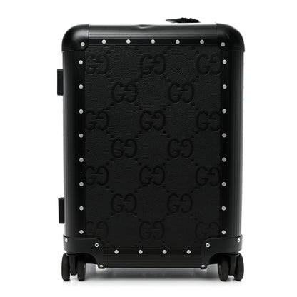 Gucci Aluminum GG Piuma Calfskin Jumbo GG Embossed Porter Cabin Plus Trolley Black 1 of 11