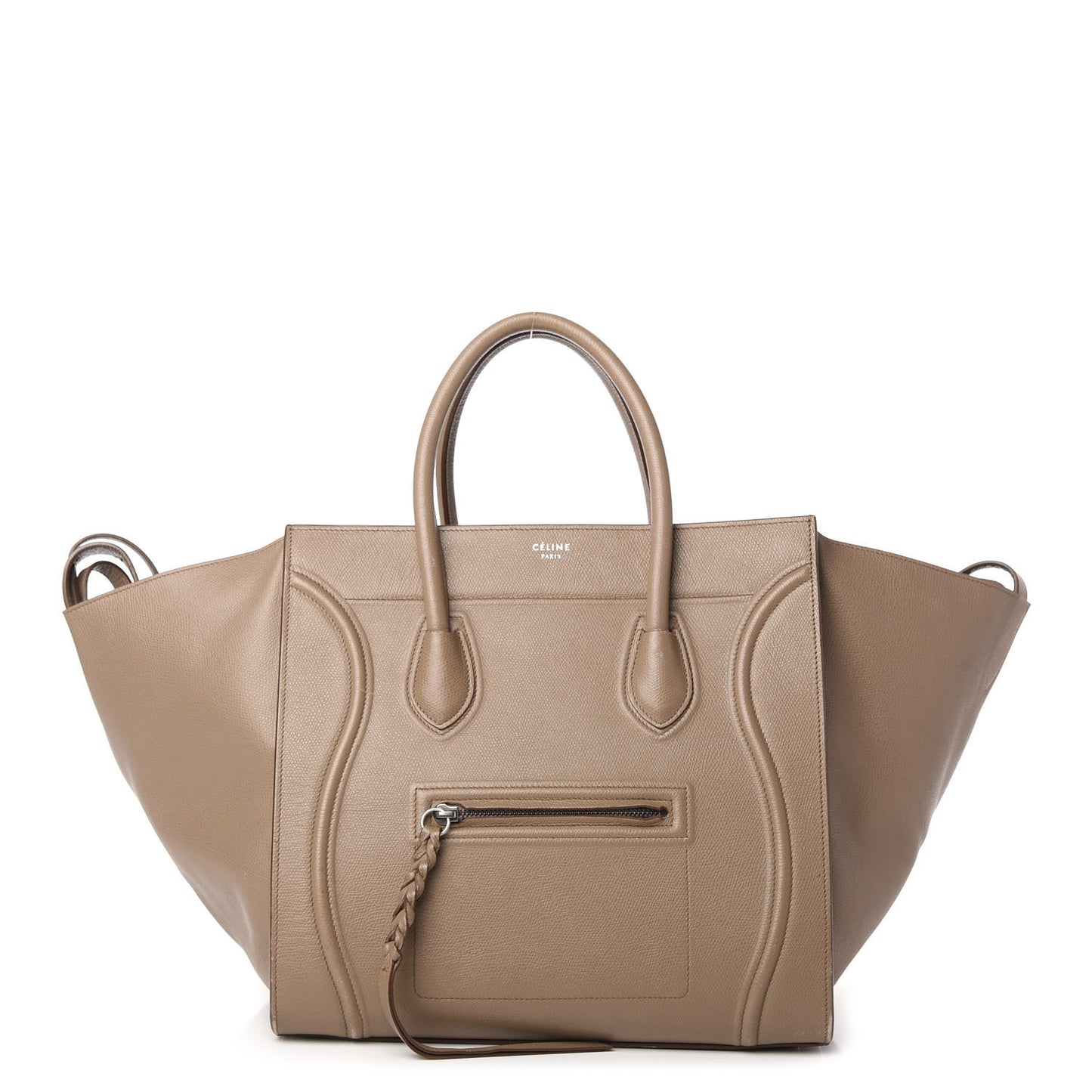 Grained Calfskin Medium Phantom Luggage Taupe