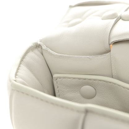Bottega Veneta Lambskin Maxi Intreccio Padded Chain Cassette Crossbody Bag White 11 of 12